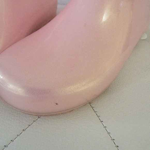 Cat & Jack Toddler Girl’s Light Pink Shimmer Pull-on Rain Boots Size 9 - Picture 8 of 12